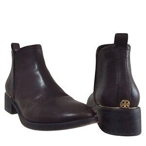 Tory Burch Griffith Chelsea Boot Coconut Leather Size 7.5